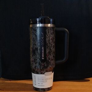 Stanley Black and White Tumbler with Red Highlights